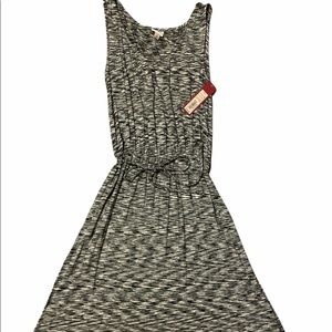 Women’s black and white summer dress.